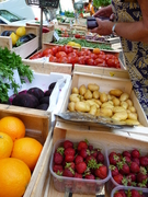 Fraises - étalage marché